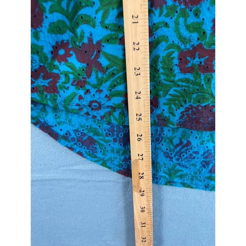 Sundance Shirt Sz M Floral Eyelet Boho Relaxed Pleated Western Boho Cowgirl - Picture 6 of 14